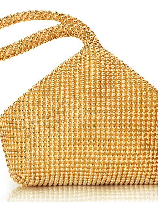 Handbags - Women's Beaded Clutch Triangle Evening Bags Classy Wristlet Purse | Vintage Eleg